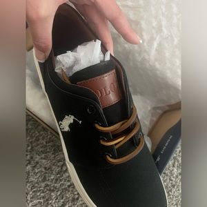 Polo men’s canvas tennis shoes black size 12